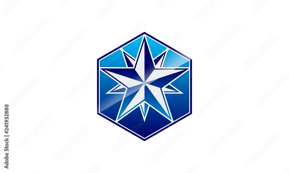 Stars and polygon logo Stars and polygon logo