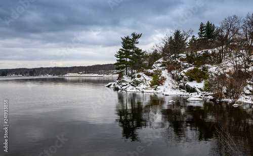 Lake with snow