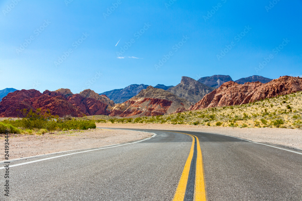 Road in Red Rock Canyon Nevada
