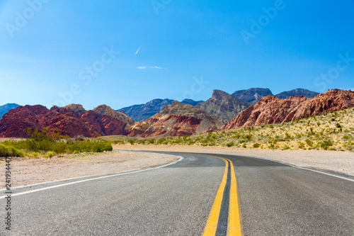 Road in Red Rock Canyon Nevada