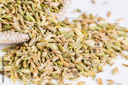 Closeup of fennel seeds