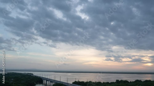 Wallpaper Mural Sunrise Timelapse in La Boquilla, Cartagena Overlooking The Tesca Swamp And Highway 90A Torontodigital.ca