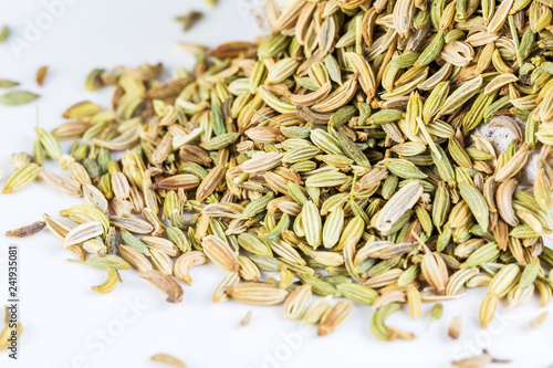 Closeup of fennel seeds