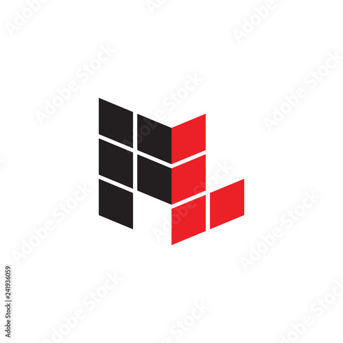 3D PL logo letter design