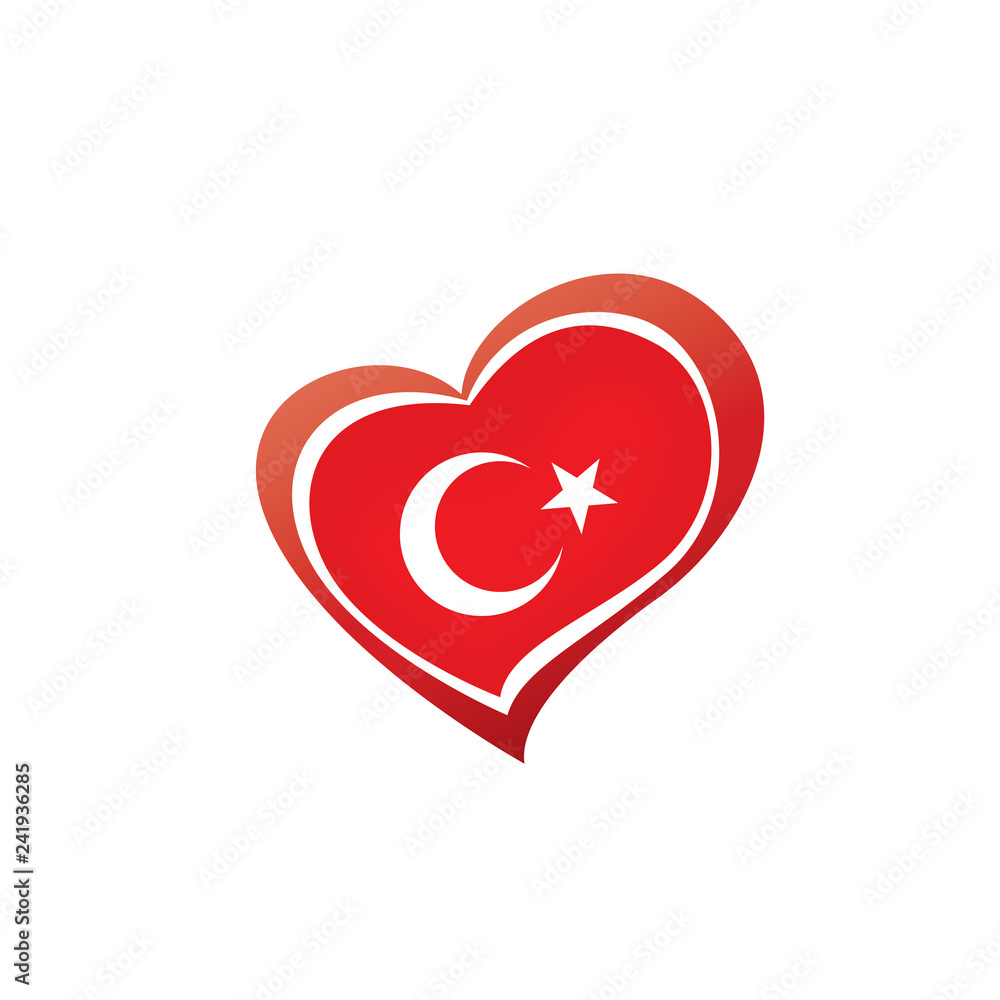 Turkey flag, vector illustration on a white background Turkey flag, vector illustration on a white background