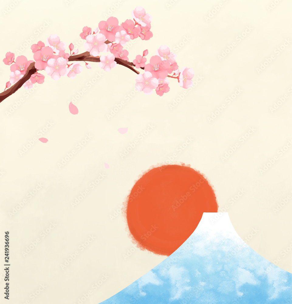 桜 水彩 富士山 イラスト Stock イラスト Adobe Stock 桜 水彩 富士山 イラスト Stock イラスト Adobe Stock