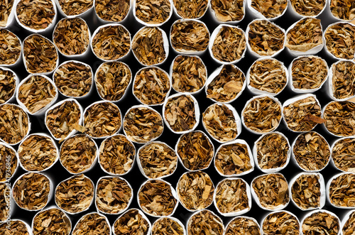 Heap of Tobacco Cigarettes Stack background texture