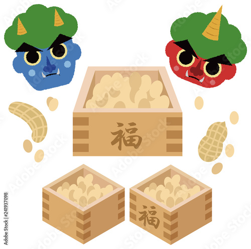 豆まき　節分　イラスト