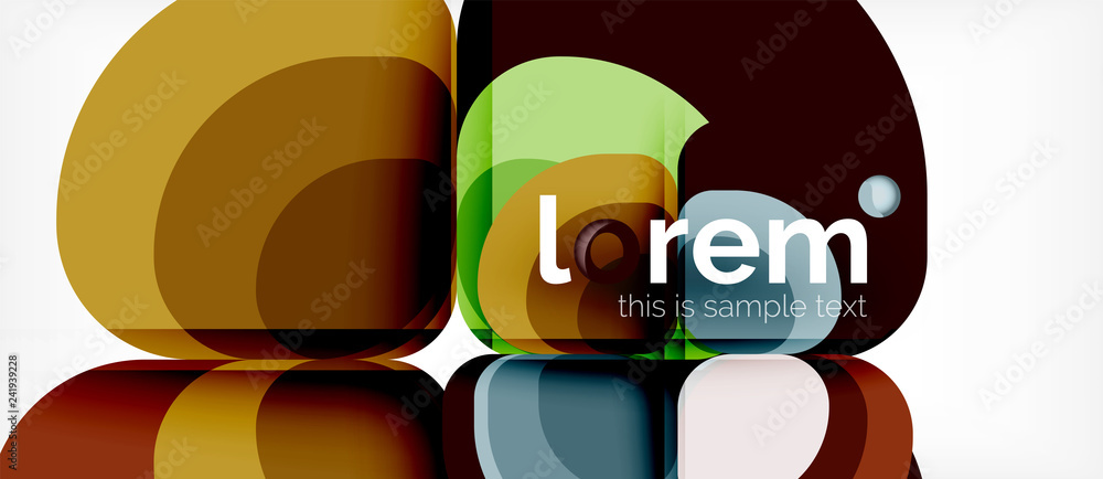Round triangles geometric shapes composition Round triangles geometric shapes composition