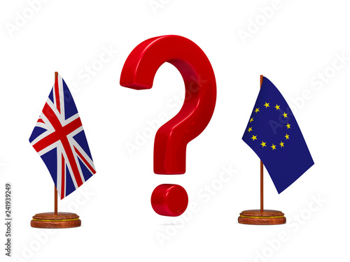 flag EU and  Great Britain ...