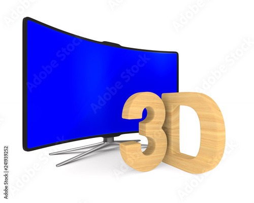 TV on white background. Iso...