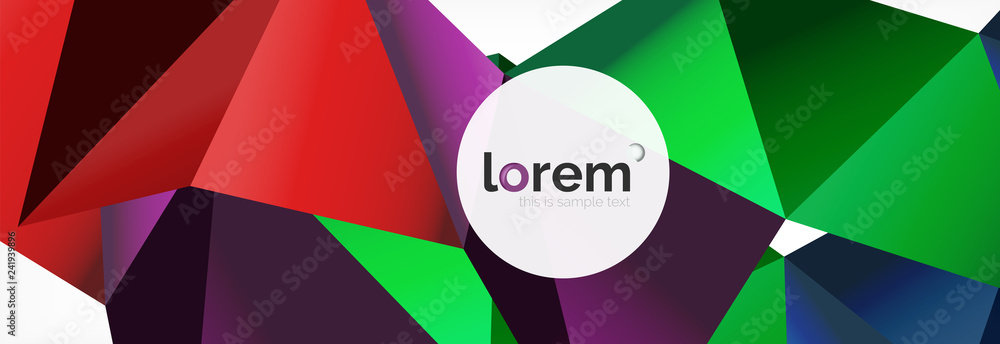 Modern geometric background. Poster template with polygonal elements Modern geometric background. Poster template with polygonal elements