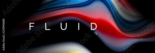 Abstract wave line water 3d background. Wave liquid shape. Splash ink paint mixing on black