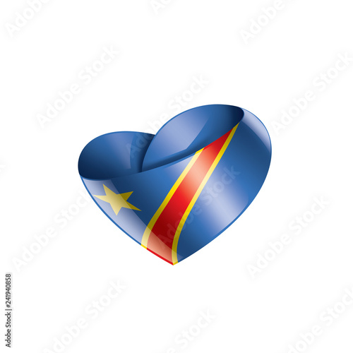 Democratic Republic of the Congo flag, vector illustration on a white background Free Download Democratic Republic of the Congo flag, vector illustration on a white background - GFXLoad