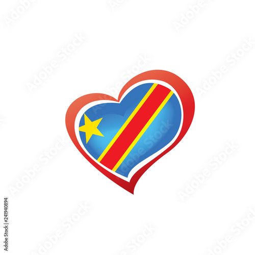 Democratic Republic of the Congo flag, vector illustration on a white background