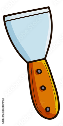 Funny and cute spoon cement for industrial work - vector
