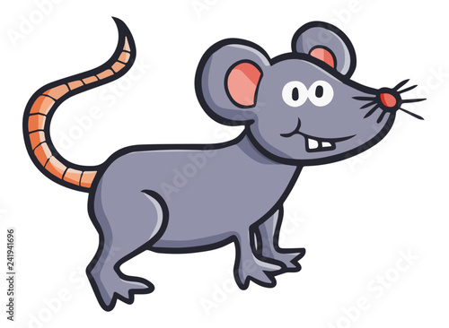 Funny and cute mouse smiling - vector © ogieurvil