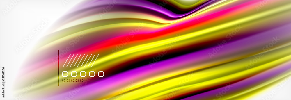 Abstract wave lines liquid fluid rainbow style color stripes background. Artistic illustration for presentation, app wallpaper, banner or poster Abstract wave lines liquid fluid rainbow style color stripes background. Artistic illustration for presentation, app wallpaper, banner or poster