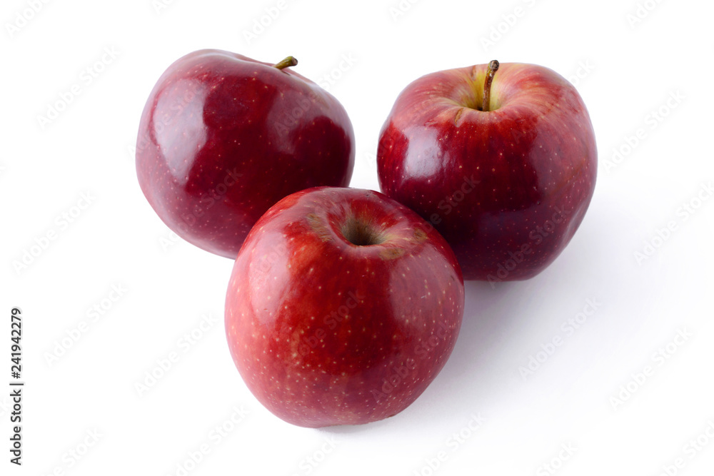 Top view of fresh red apples