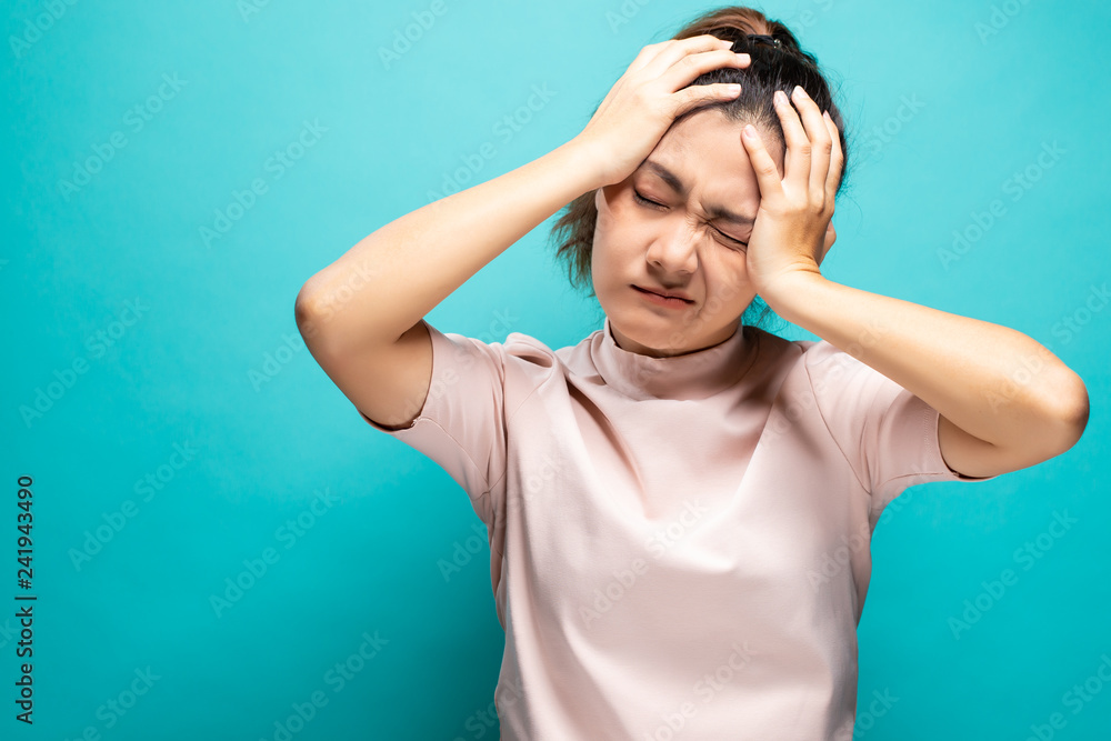 Woman suffering from head ache Woman suffering from head ache