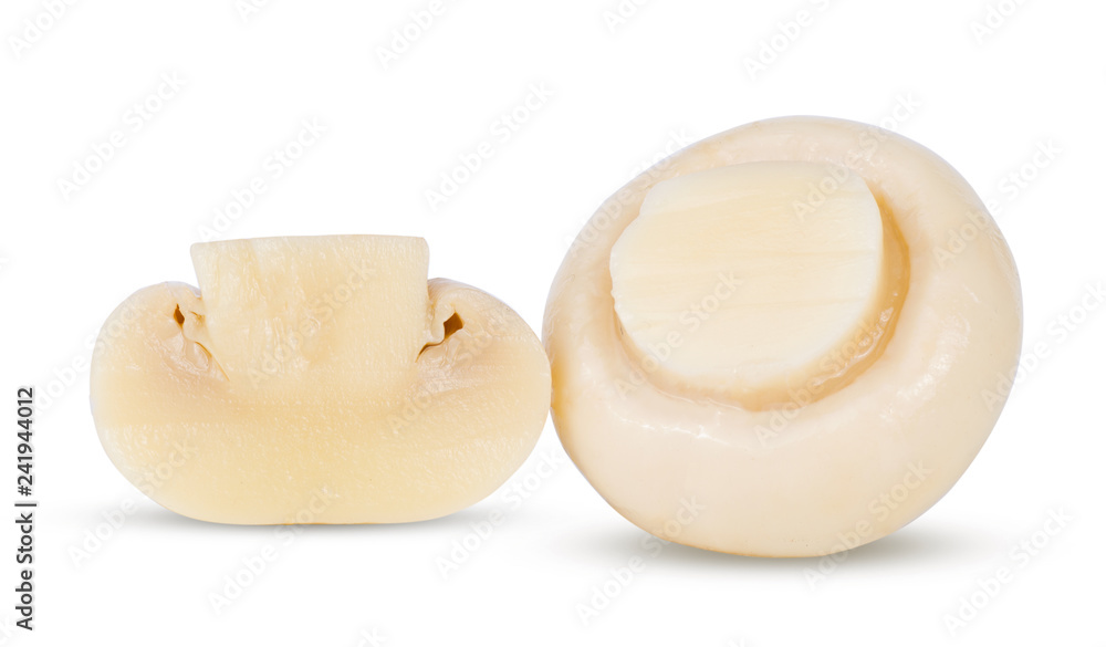 group of tasty Pickled marinated mushrooms champignon isolated on white background group of tasty Pickled marinated mushrooms champignon isolated on white background