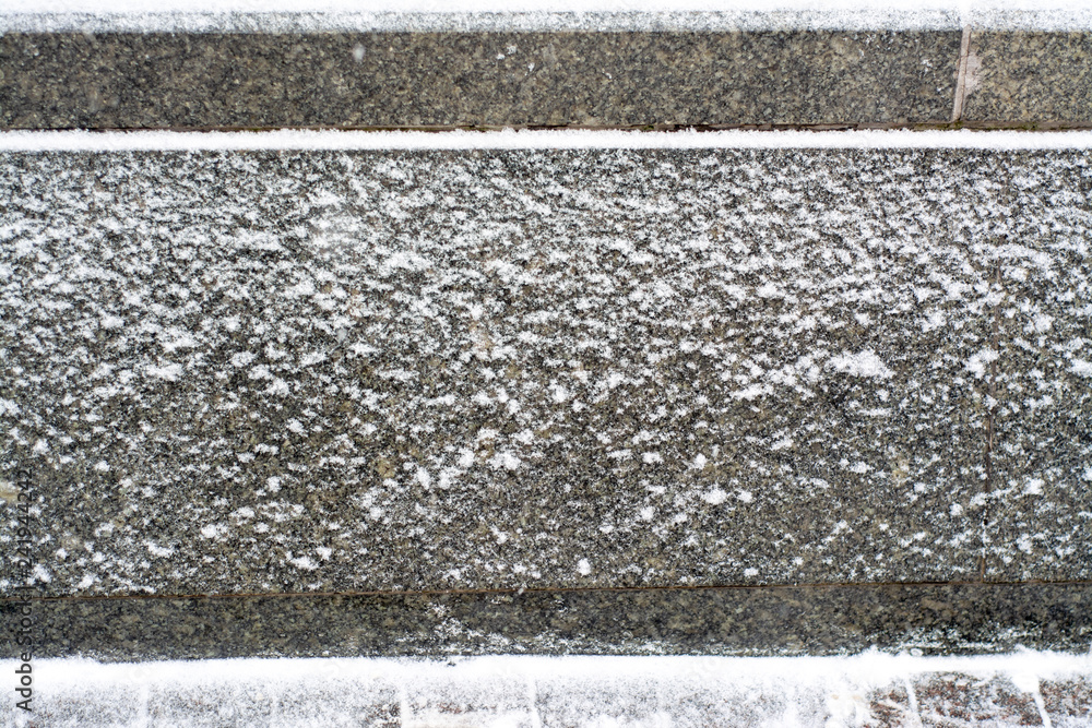 Fototapeta premium Snow covered granite texture