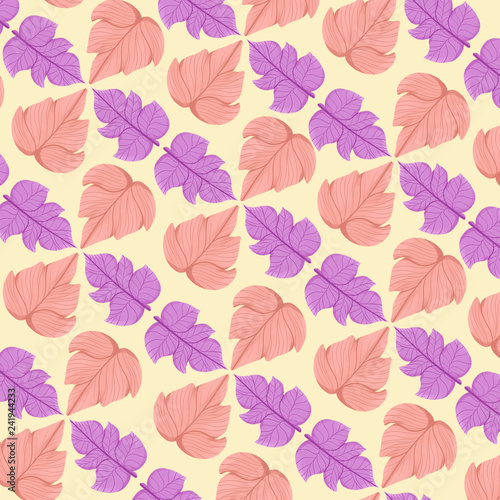 very beautiful and smooth leaf and floral pattern © badrus