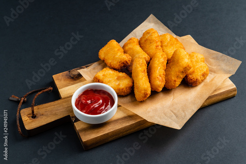 chicken nuggets with sauce photo