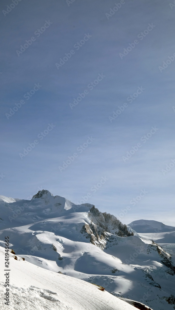 View on top of Matterhorn glacier, Zermatt Switzerland