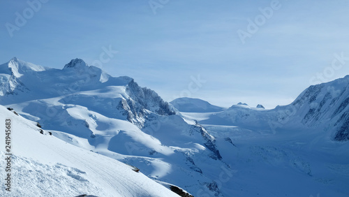 View on top of Matterhorn glacier, Zermatt Switzerland