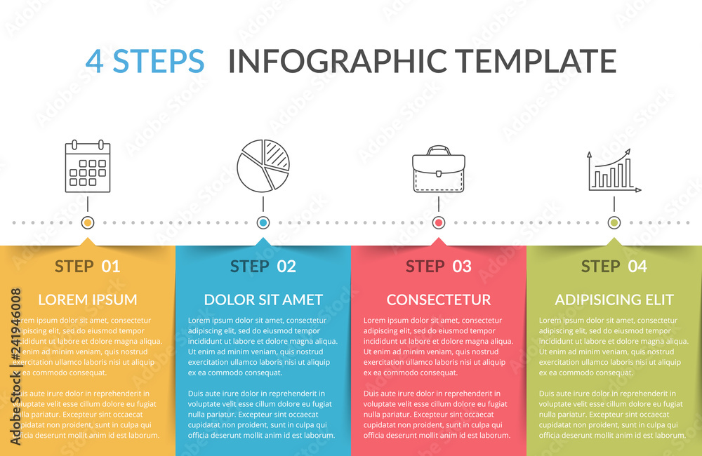 Infographic Template with 4 Steps Infographic Template with 4 Steps