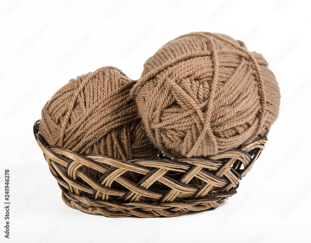 yarn in basket yarn in basket