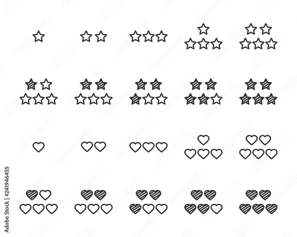 set of feedback line icons, such as, question, review, test, app, emoji, survey, heart, star set of feedback line icons, such as, question, review, test, app, emoji, survey, heart, star