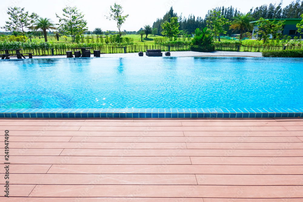 Obraz premium Beautiful blue swimming pool for background.&nbsp;
