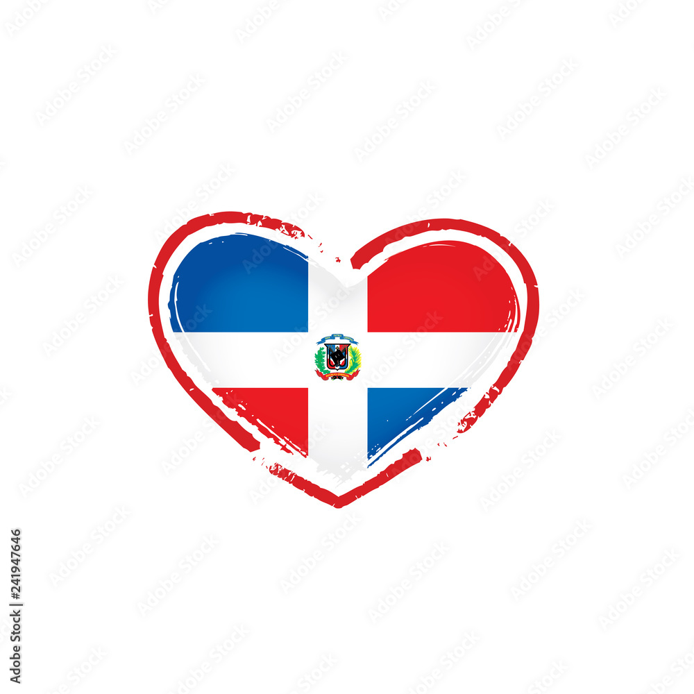 Obraz premium Dominicana flag, vector illustration on a white background