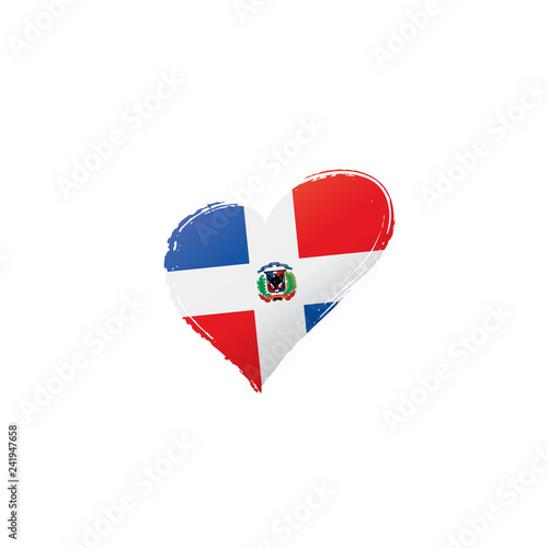 Dominicana flag, vector illustration on a white background Free Download Dominicana flag, vector illustration on a white background - GFXLoad