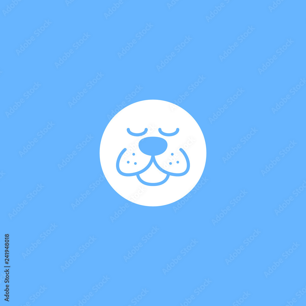 Calm comfort pet dog head logo icon Calm comfort pet dog head logo icon
