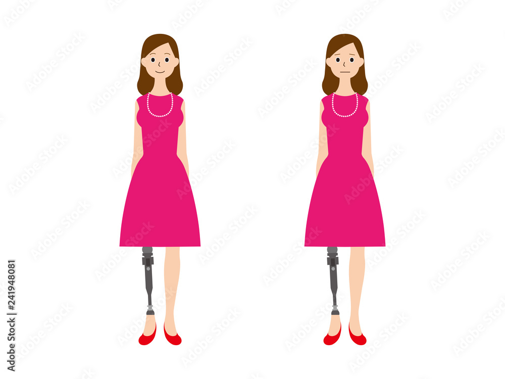 義足の女性(右脚) 義足の女性(右脚)