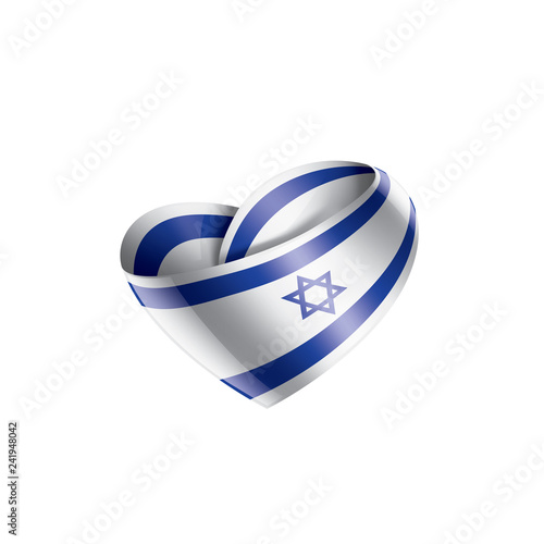 Israel flag, vector illustration on a white background