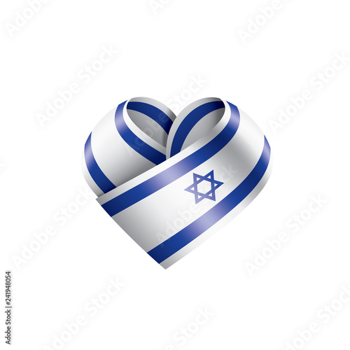 Israel flag, vector illustration on a white background