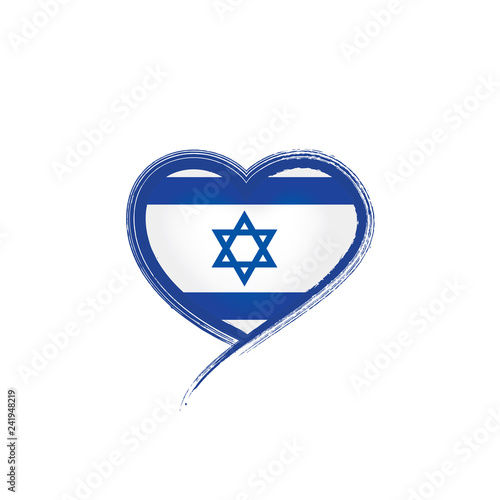 Israel flag, vector illustration on a white background