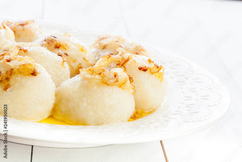 Potato dumplings stuffed with meat Potato dumplings stuffed with meat