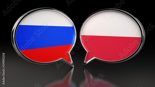 Russia and Poland flags with Speech Bubbles. 3D illustration Free Download Russia and Poland flags with Speech Bubbles. 3D illustration - GFXLoad