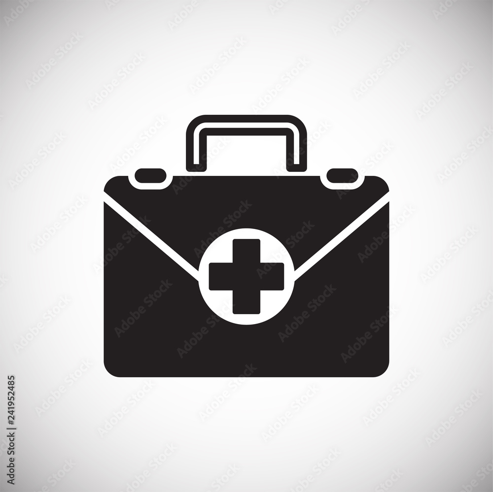 First aid kit icon on white background for graphic and web design, Modern simple vector sign. Internet concept. Trendy symbol for website design web button or mobile app First aid kit icon on white background for graphic and web design, Modern simple vector sign. Internet concept. Trendy symbol for website design web button or mobile app