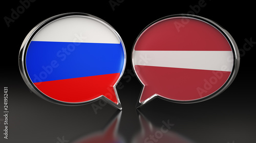 Russia and Latvia flags with Speech Bubbles. 3D illustration Free Download Russia and Latvia flags with Speech Bubbles. 3D illustration - GFXLoad