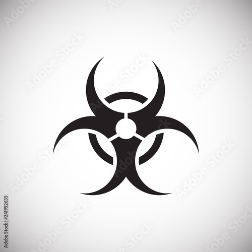 Biohazard sign icon on white background for graphic and web design, Modern simple vector sign. Internet concept. Trendy symbol for website design web button or mobile app