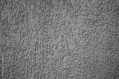 Decorative relief plaster on the wall in black and white