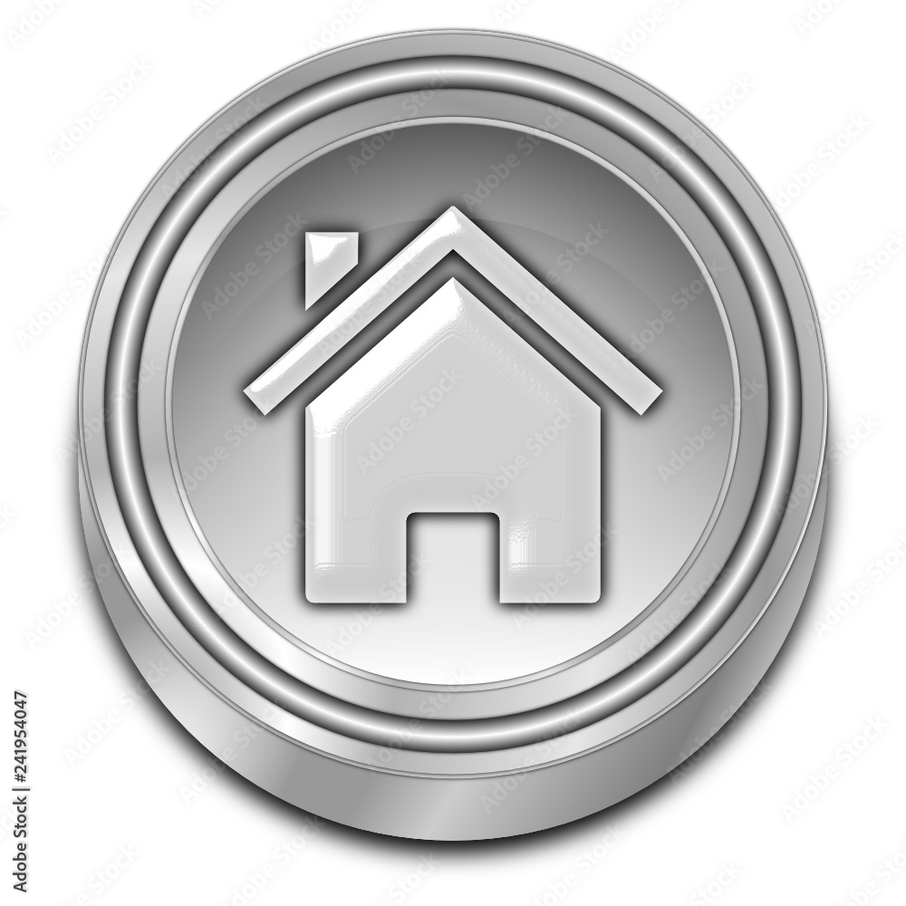 Home Button - 3D illustration Home Button - 3D illustration