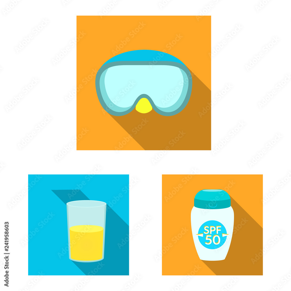 Vector illustration of equipment and swimming sign. Collection of equipment and activity vector icon for stock. Vector illustration of equipment and swimming sign. Collection of equipment and activity vector icon for stock.