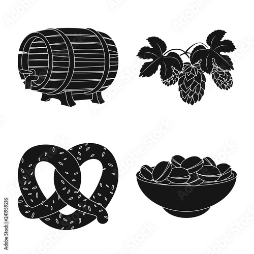 Vector design of pub and bar logo. Collection of pub and interior stock vector illustration.
